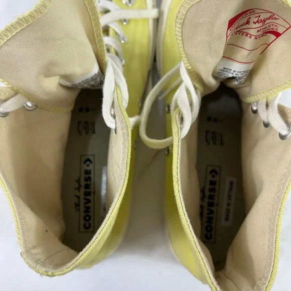 Converse Chuck Taylor All Star 70 Hi Light Yellow Sneakers Shoes Size M 11 W 13 - Picture 13 of 16